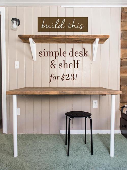 24 Diy Wall Mounted Desk Plans That You, Building A Desktop Shelf