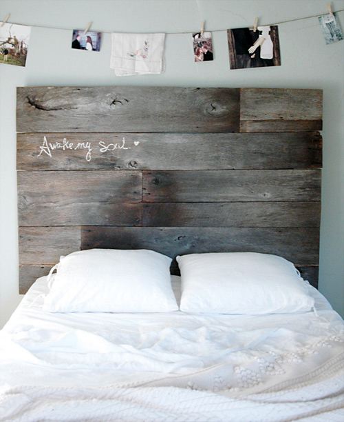 10. DIY Salvaged Barnwood Headboard