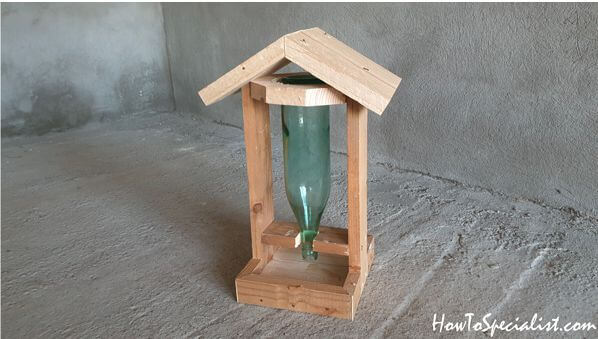 13. How To Make A Bird Feeder With Glass Bottle