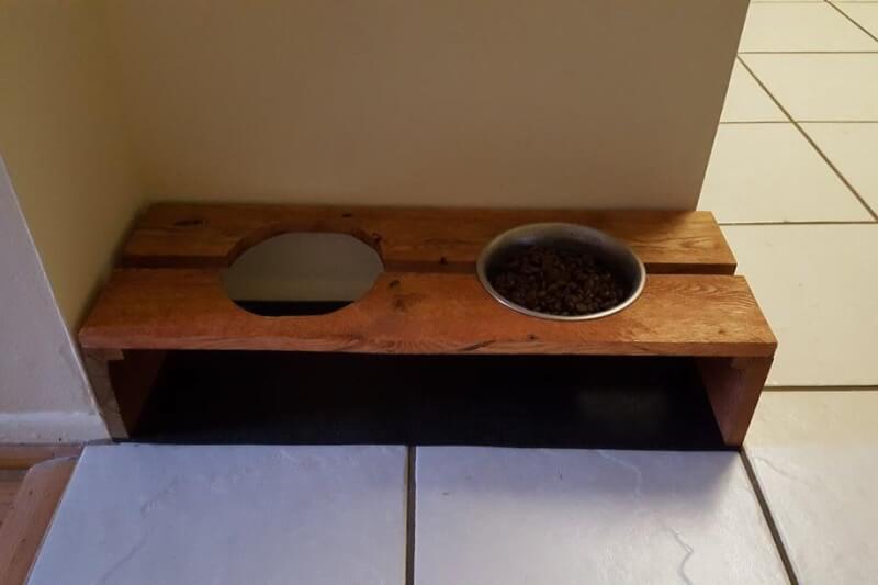 14. DIY Dog Bowl Holder