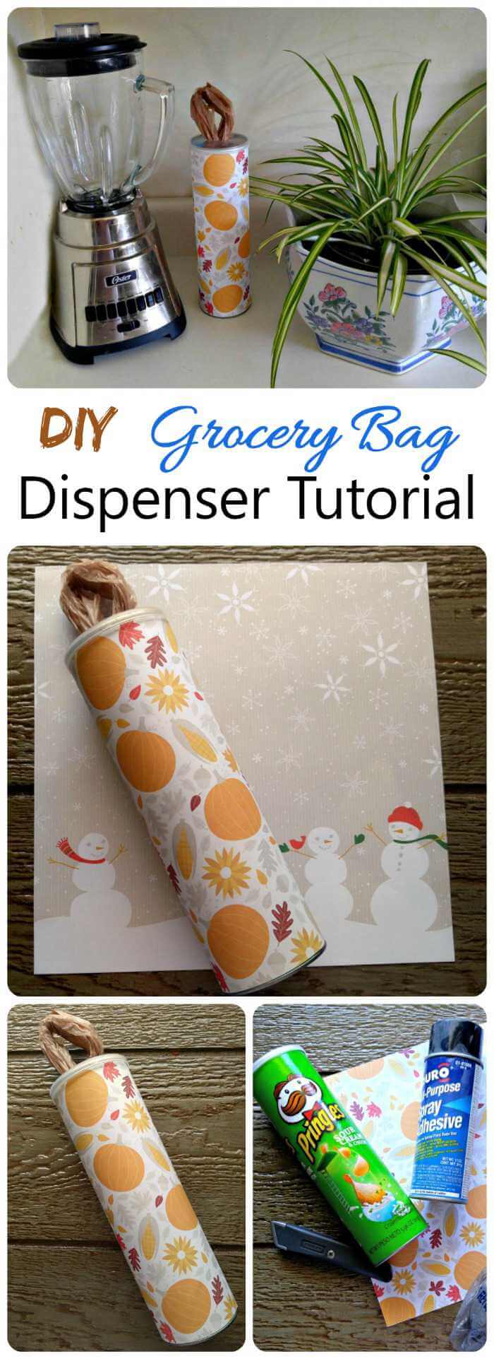 Diy grocery bag sales holder no sew