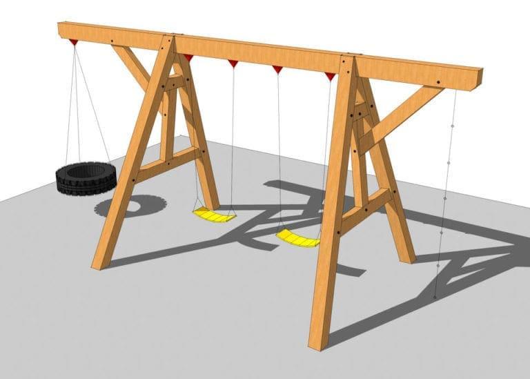 16. Timber Frame Swing Set Plan