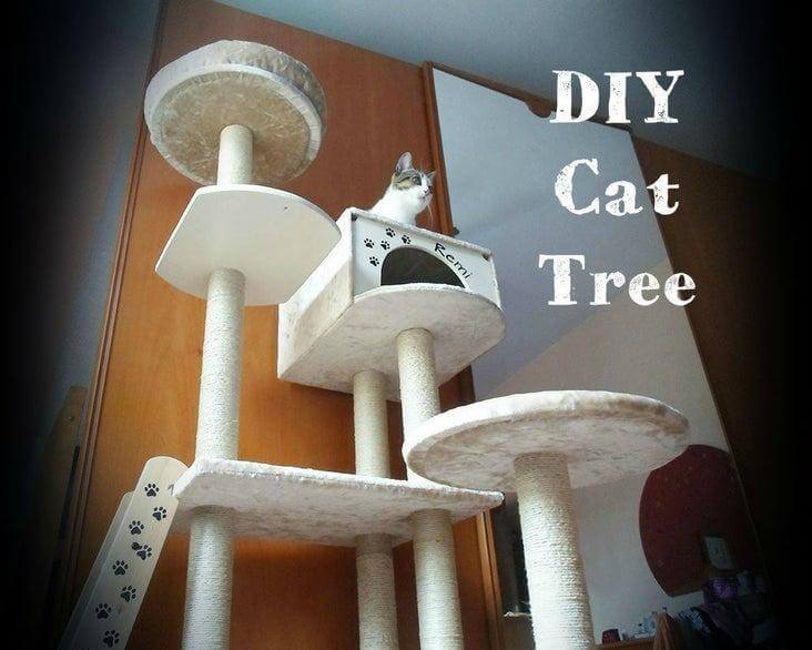 20. DIY Cat Tree House