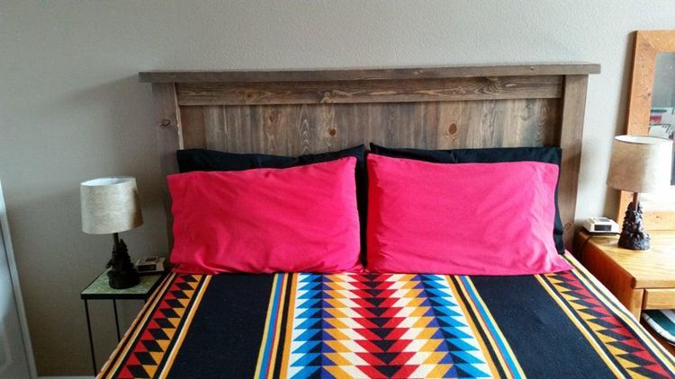 20. DIY Queen Bed Wood Headboard