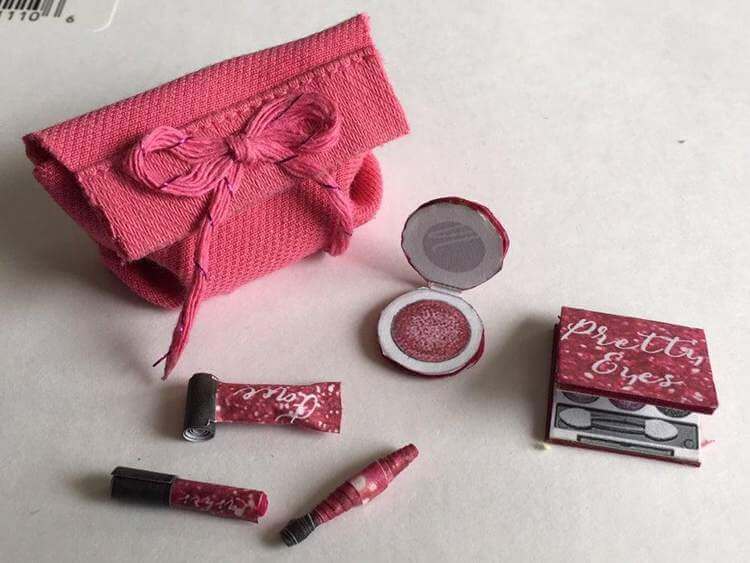 22. DIY Miniature Makeup Bag
