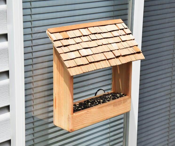 23. DIY Window Bird Feeder