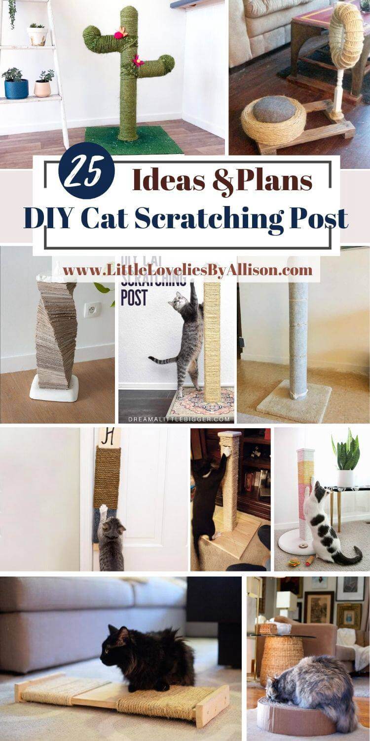 25 DIY Cat Scratching Post Ideas That Your Cat Will Love