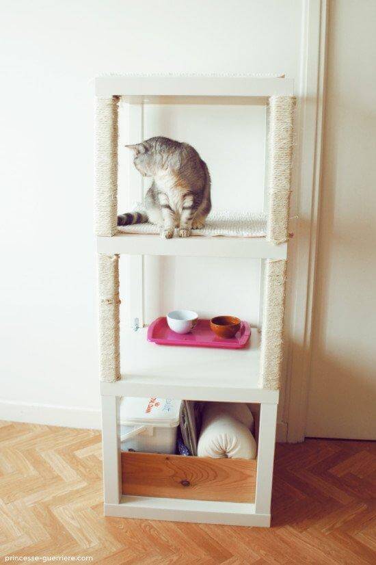 4. DIY Cat Tree With IKEA Hack