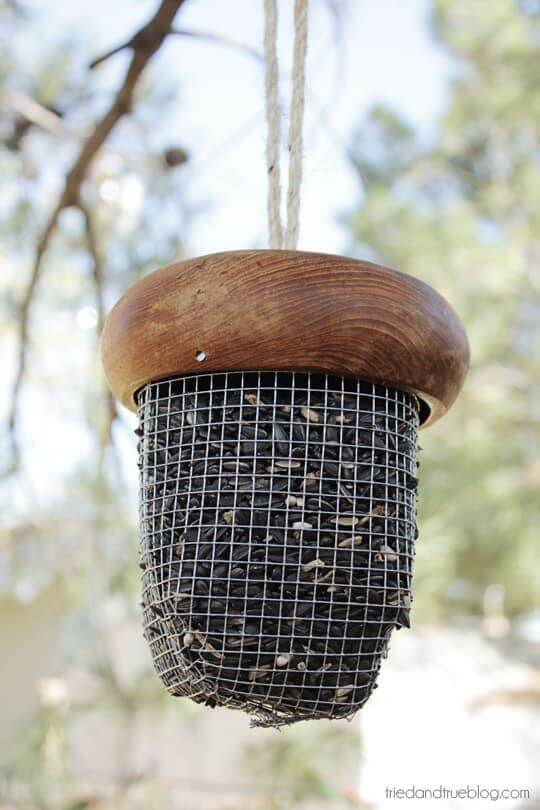 6. DIY Acorn Bird Feeder