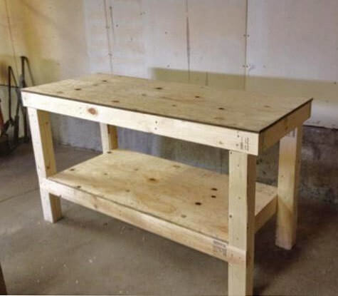 6. DIY Garage Workshop Workbench