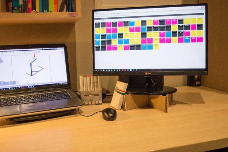 7. DIY Cardboard Monitor Stand