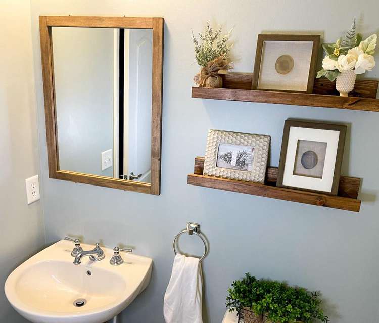 8. DIY Frame For Bathroom Mirror