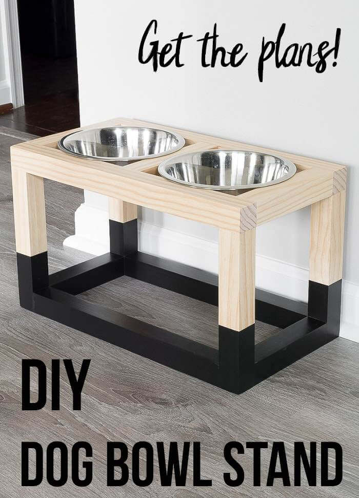 8. DIY Simple Dog Bowl Stand