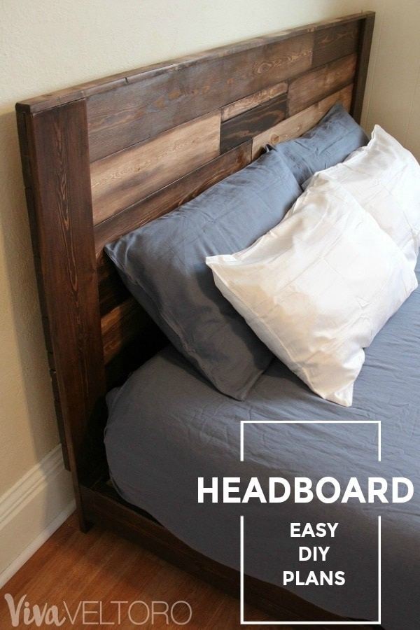 25 Diy Wood Headboard Plans Do It, Diy Wooden Headboard For Full Size Bed