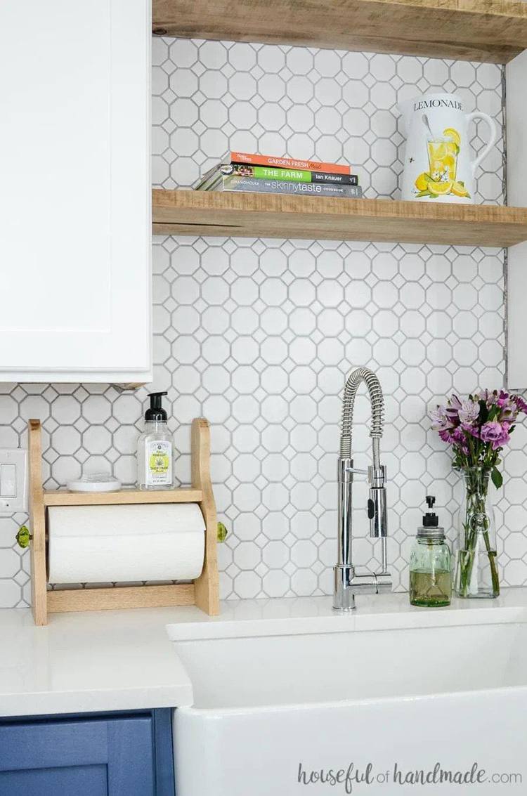 1. Farmhouse Paper Towel Holder DIY