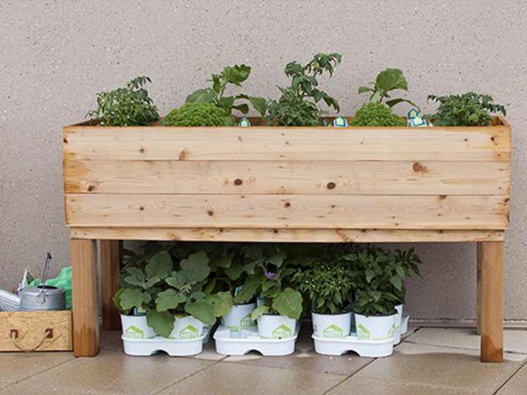 14. DIY Elevated Wooden Planter Box
