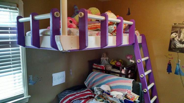 14. DIY Floating Loft Bed