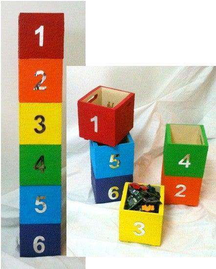 14. DIY Stackable Toy Boxes