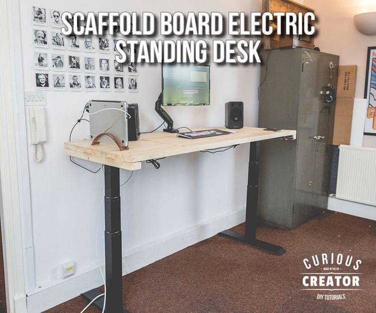 14. Scaffold Board Electric Standing Desk