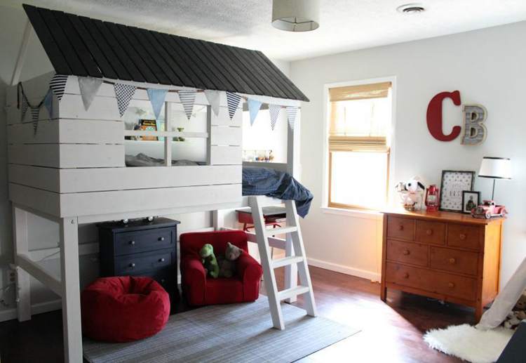 15. DIY Kids Clubhouse & Loft Bed Plans