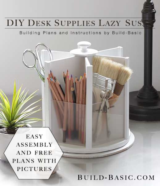 16. DIY Desk Supplies Lazy Susan