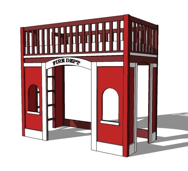 16. DIY Fire Station Loft Bed