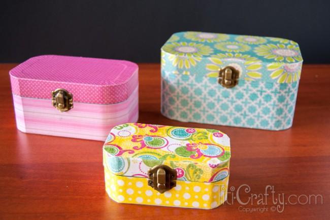 19. DIY Mod Podge Wooden Jewelry Boxes
