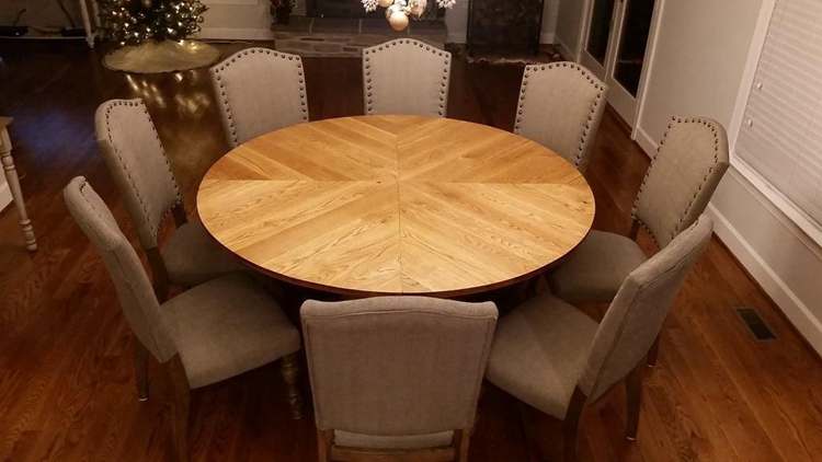 19. Traditional Round Farmhouse Table