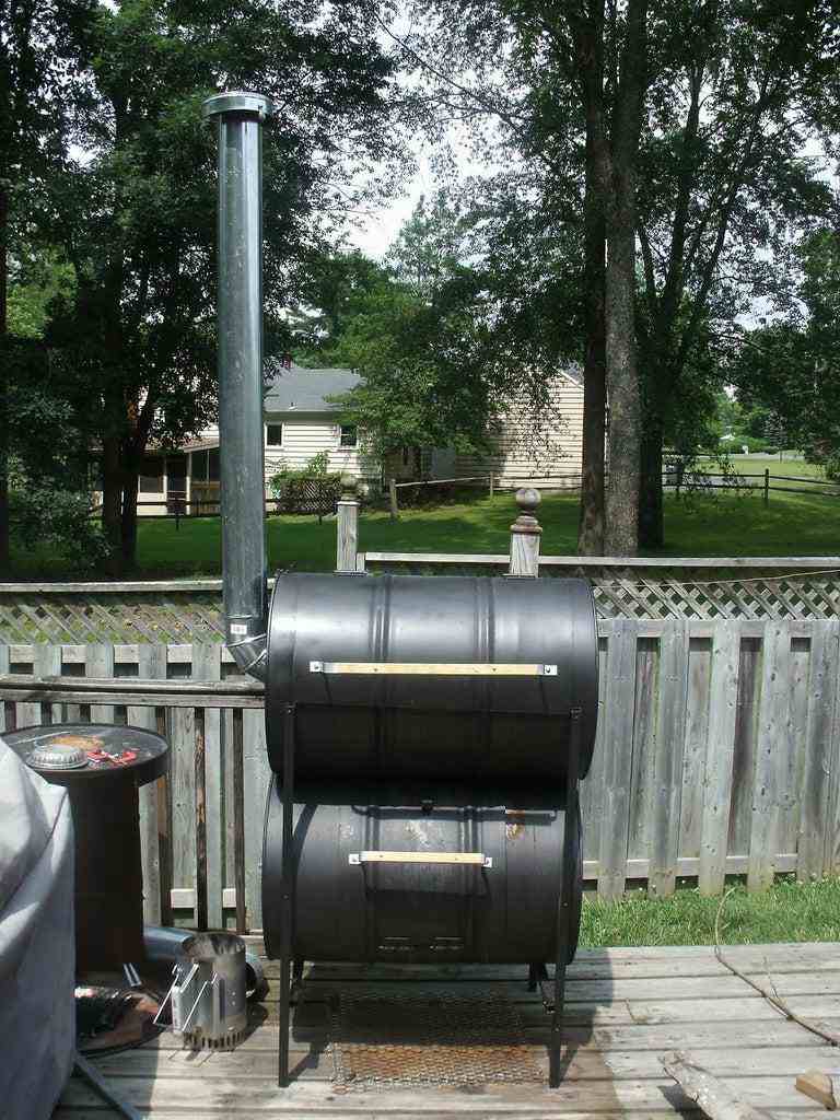 20. DIY No-Weld Double Barrel Smoker