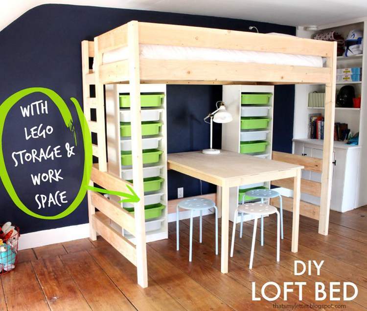 21. DIY Lego Loft Bed Plans