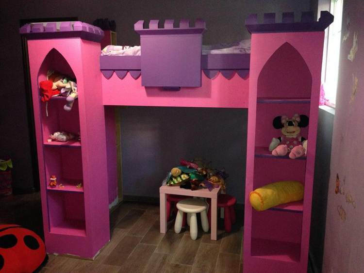 24. DIY Castle Loft Bed