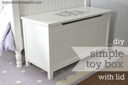 24. DIY Simple Toy Box With Lid