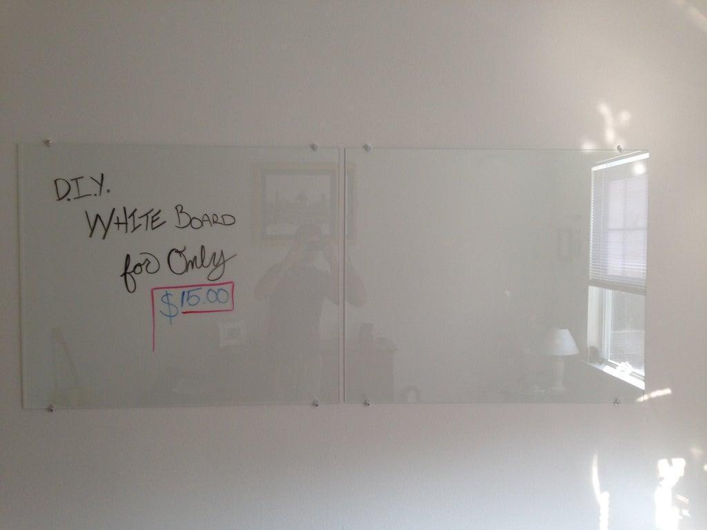 3. DIY Glass Dry Erase Board