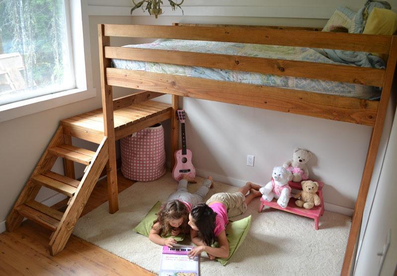 7. DIY Loft Bed With Stairs