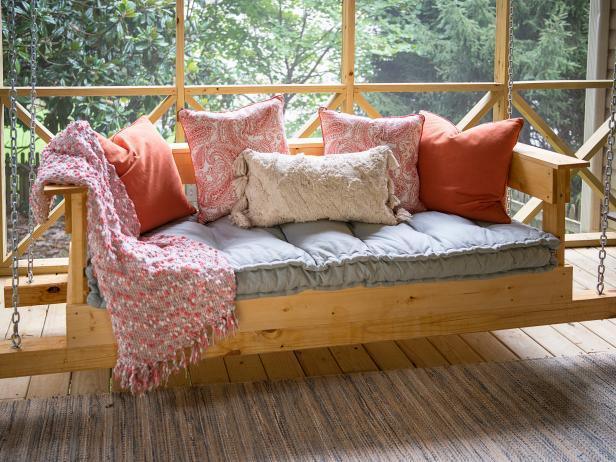 12. DIY Swinging Daybed