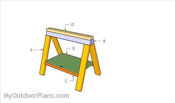 13. Folding Sawhorse Plans