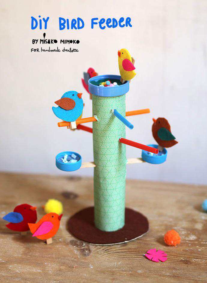 21. DIY Bird Toys With Bottle Caps