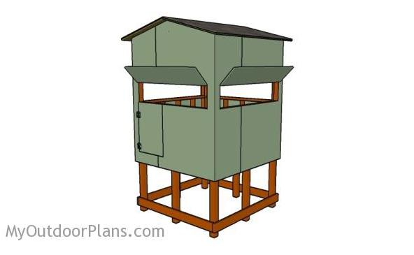 21. DIY Cedar Deer Blind Plans