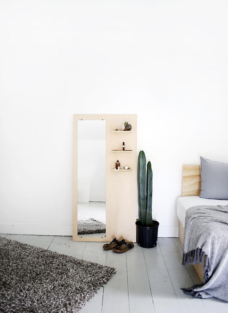 24. DIY Plywood Floor Mirror