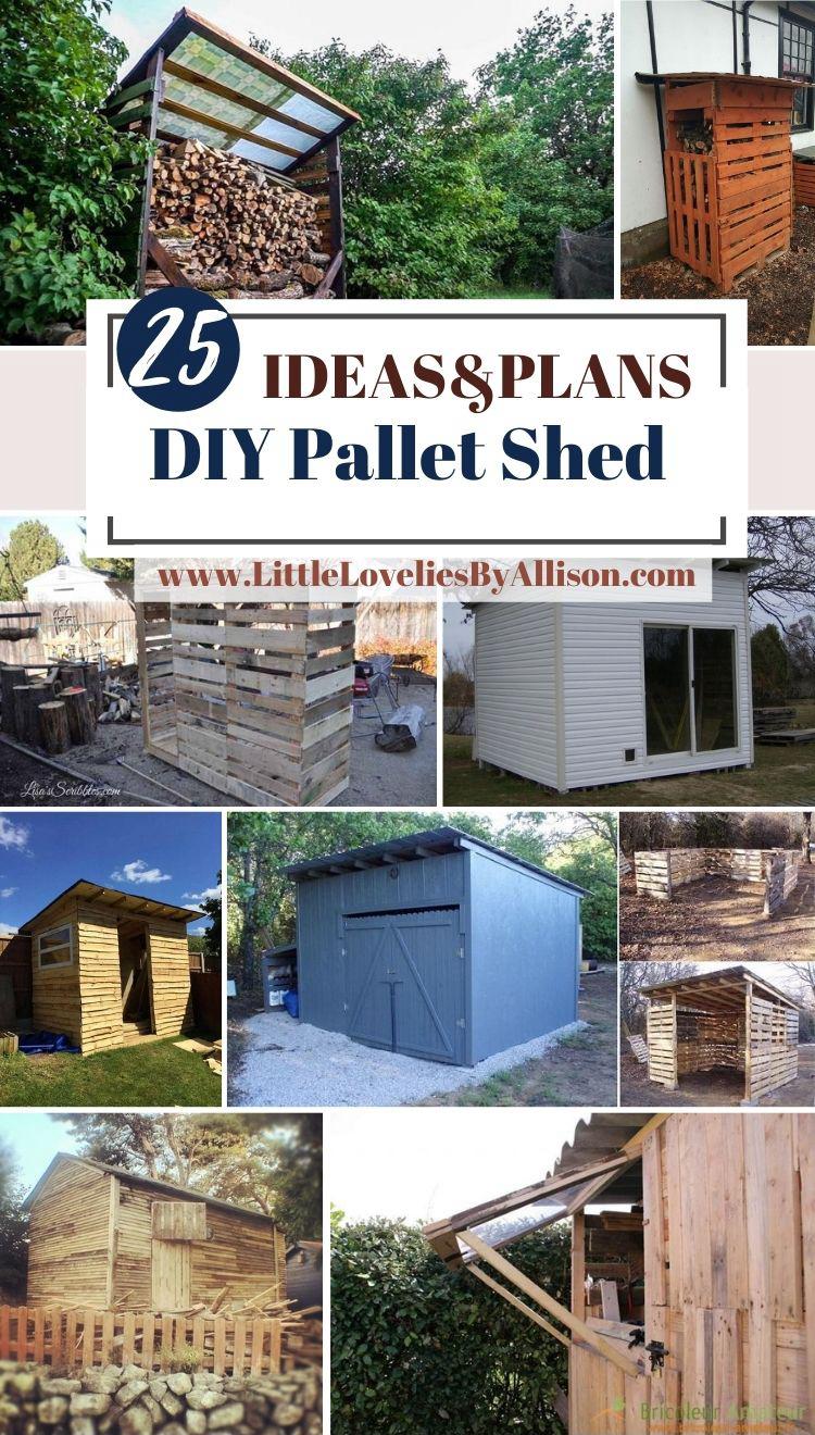 25 DIY Pallet Shed Plans For Storage, Shelter _ More