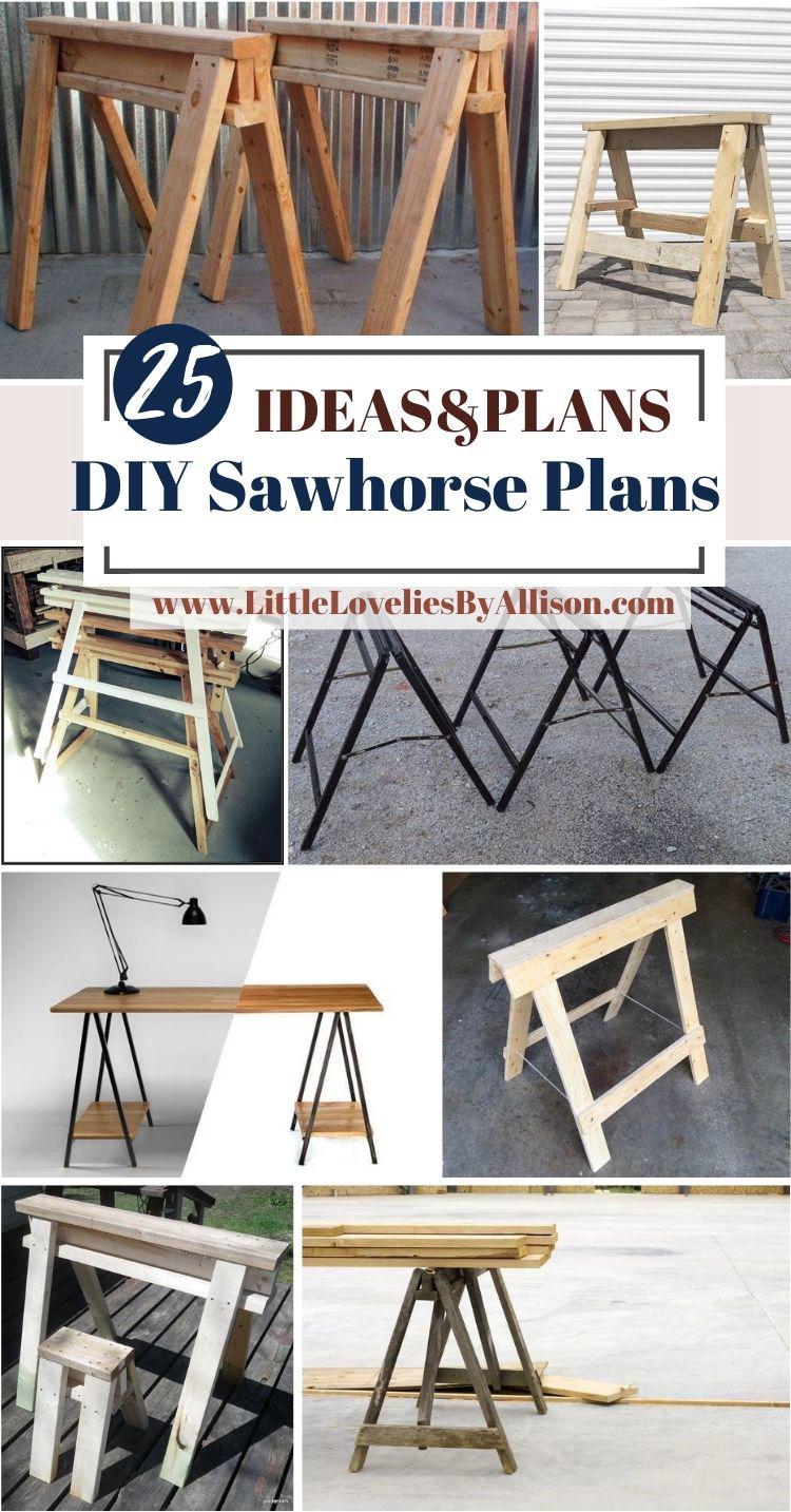 25 DIY Sawhorse Plans_ How To Build A Sawhorse Like A Pro