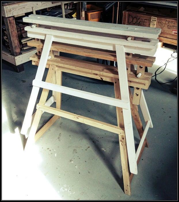 8. Adjustable Wood Sawhorse DIY