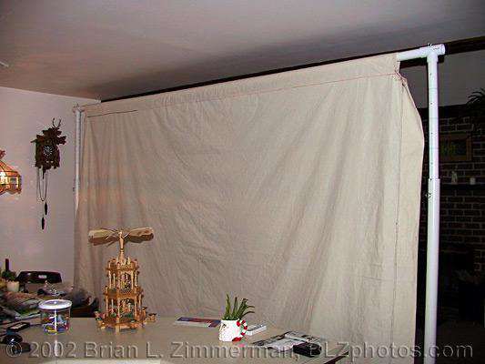 8. Homemade Cheap DIY Backdrop Stand