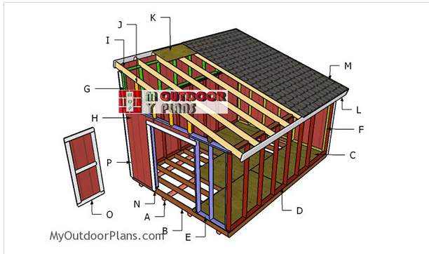 9. 12x16 Lean To Shed Plans