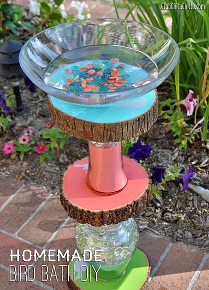 11. Homemade Bird Bath DIY