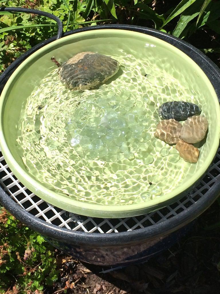 17. Recirculating Bird Bath Fountain DIY
