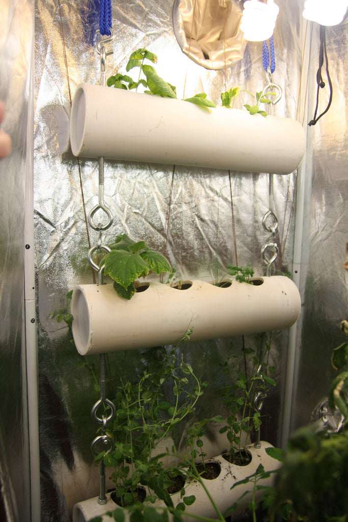 19. DIY Hanging Garden System With PVC Pipe