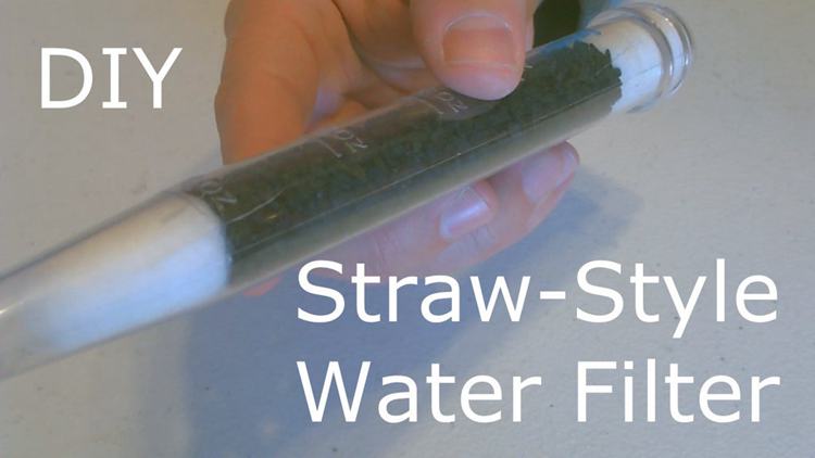 2. Straw Style Water Filter DIY