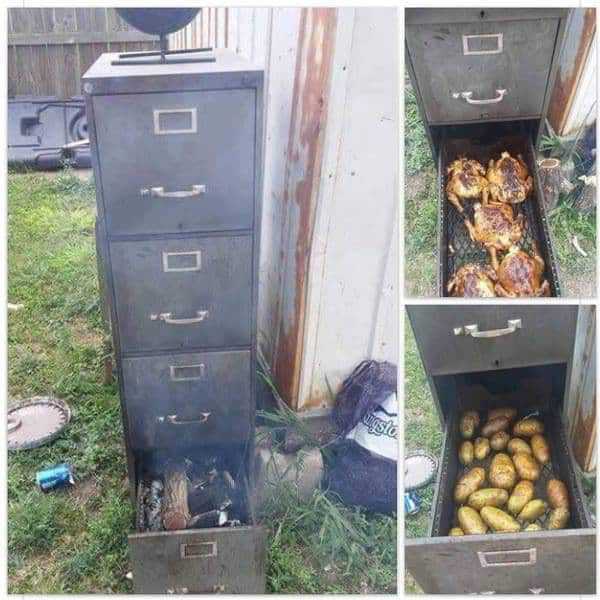 7. File Cabinet Smoker DIY