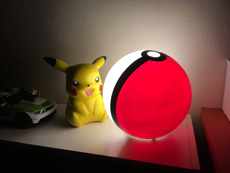 17. DIY Pokeball Night Light